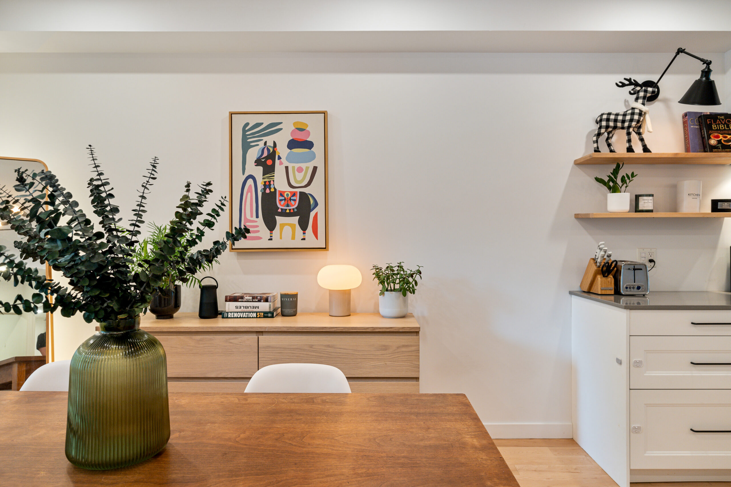 Cuisine rénovée d'un logement de plex dans le Sud-Ouest de Montréal